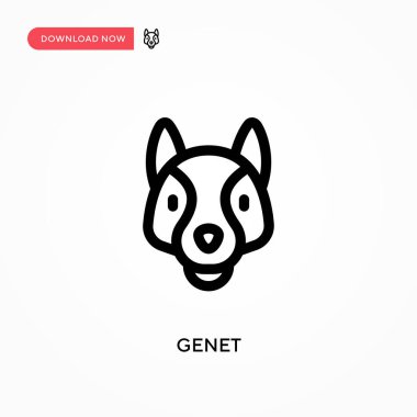Genet Basit vektör simgesi. Web sitesi veya mobil uygulama için modern, basit düz vektör çizimi