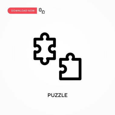 Bulmaca Basit vektör simgesi. Web sitesi veya mobil uygulama için modern, basit düz vektör çizimi