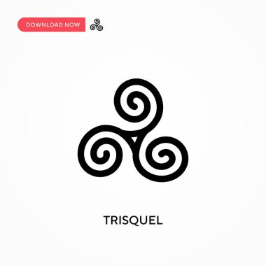 Trisquel Basit vektör simgesi. Web sitesi veya mobil uygulama için modern, basit düz vektör çizimi