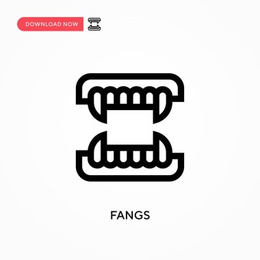 Sivri dişler basit vektör simgesi. Web sitesi veya mobil uygulama için modern, basit düz vektör çizimi