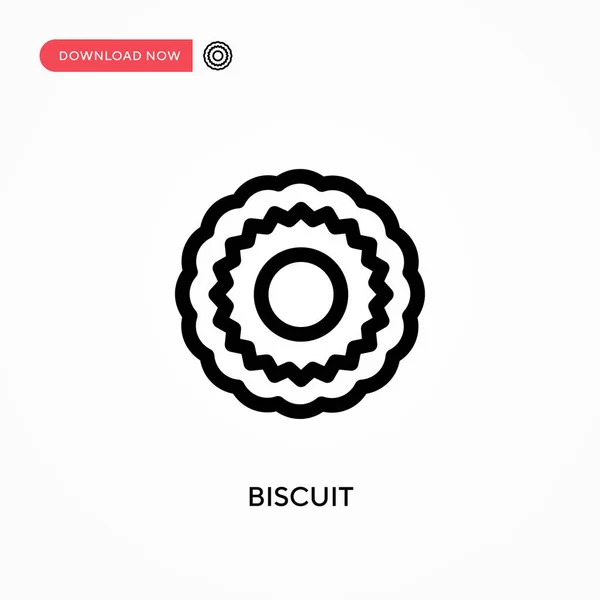 Biscuit Icono Vector Simple Moderno Simple Ilustración Vector Plano Para — Archivo Imágenes Vectoriales
