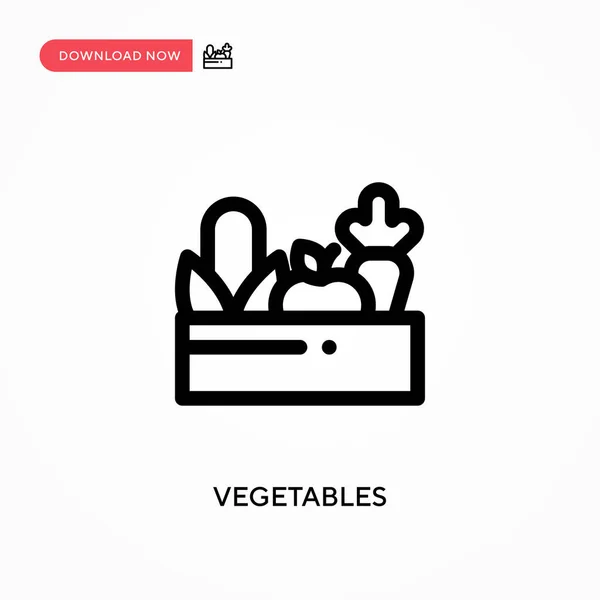 Gemüse Einfaches Vektorsymbol Moderne Einfache Flache Vektordarstellung Für Website Oder — Stockvektor