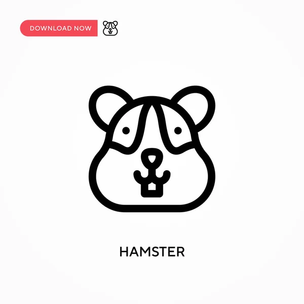 Hamster Ícone Vetorial Simples Ilustração Vetorial Plana Moderna Simples Para — Vetor de Stock