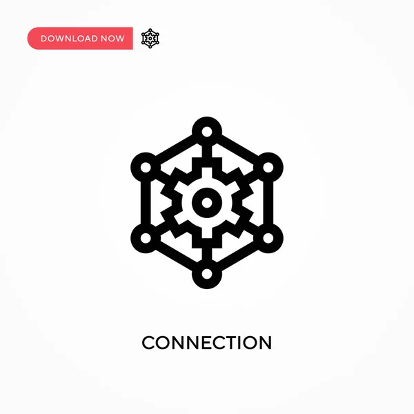 接続シンプルなベクトルアイコン ウェブサイトやモバイルアプリのための現代的でシンプルなフラットベクトルイラスト — ストックベクタ