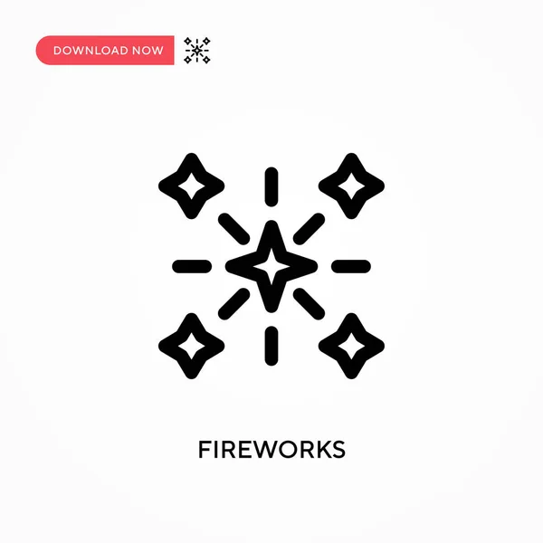 Ikona Jednoduchého Vektoru Fireworks Moderní Jednoduchá Plochá Vektorová Ilustrace Pro — Stockový vektor