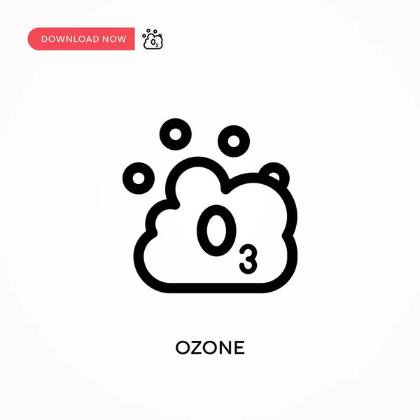 Ozon Basit vektör simgesi. Web sitesi veya mobil uygulama için modern, basit düz vektör çizimi