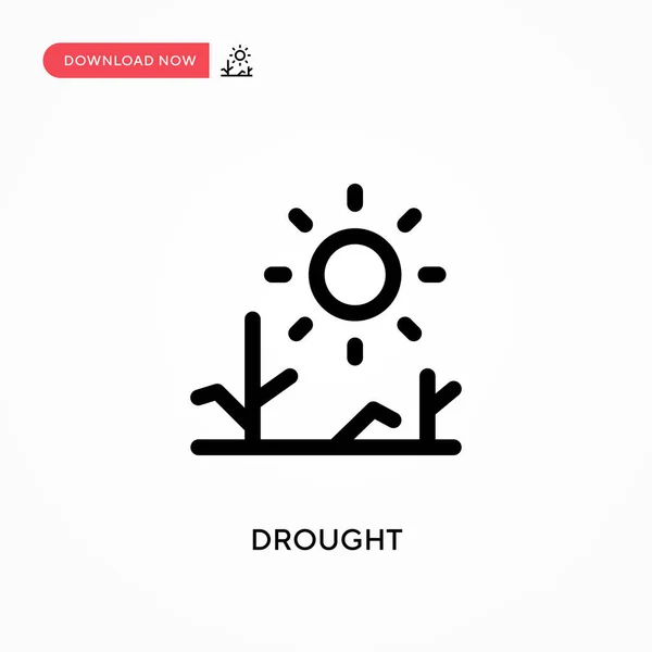 Засуха Простой Векторный Значок Современная Простая Векторная Иллюстрация Веб Сайта — стоковый вектор