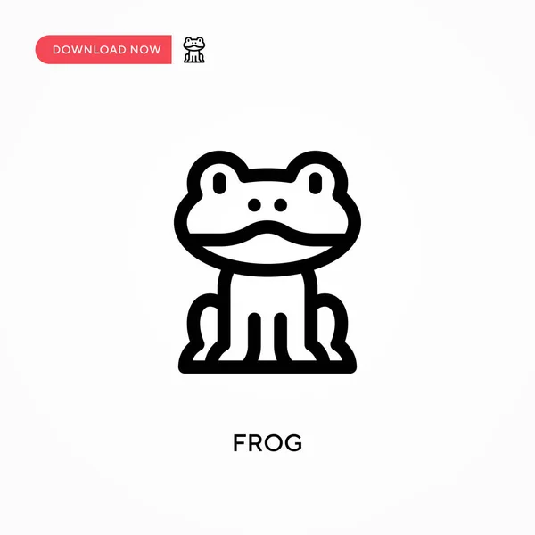 Frog Icône Vectorielle Simple Illustration Vectorielle Plate Moderne Simple Pour — Image vectorielle