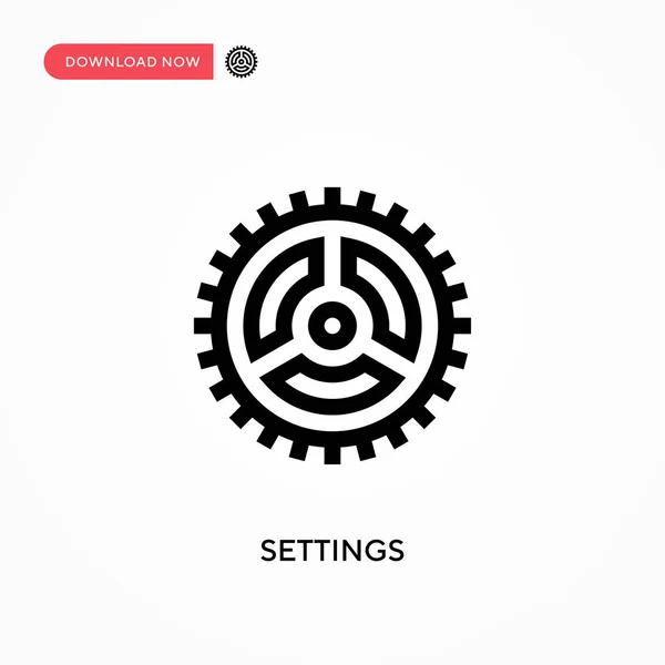 Ayarlar Basit Vektör Simgesi Web Sitesi Veya Mobil Uygulama Için — Stok Vektör