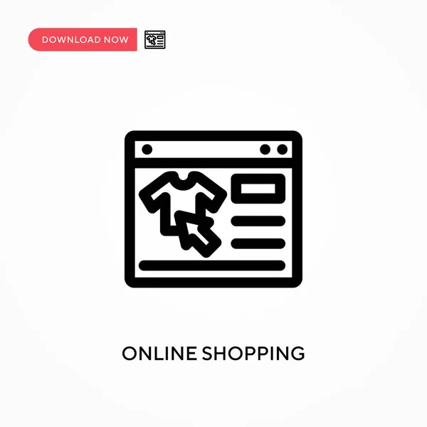 Online Shopping Einfaches Vektor Symbol Moderne Einfache Flache Vektordarstellung Für — Stockvektor