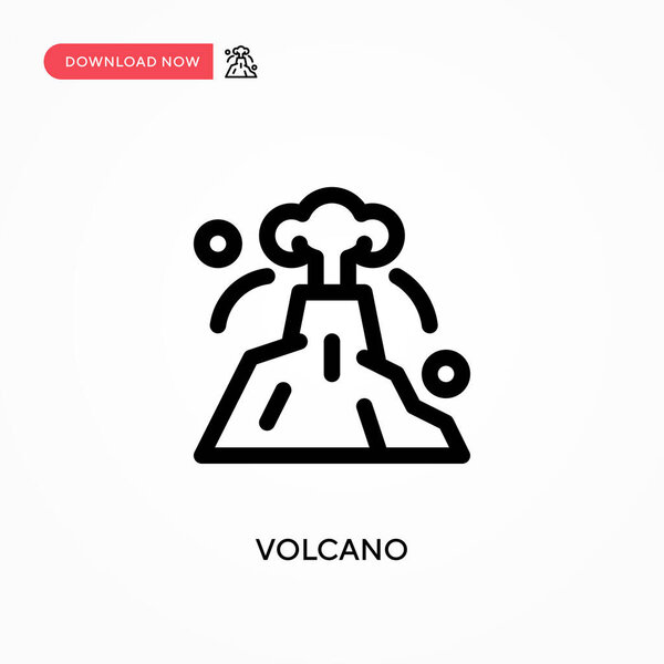 Volcano Simple vector icon. Modern, simple flat vector illustration for web site or mobile app