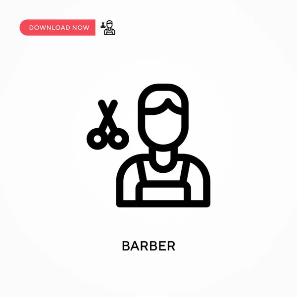 Barber Basit Vektör Simgesi Web Sitesi Veya Mobil Uygulama Için — Stok Vektör