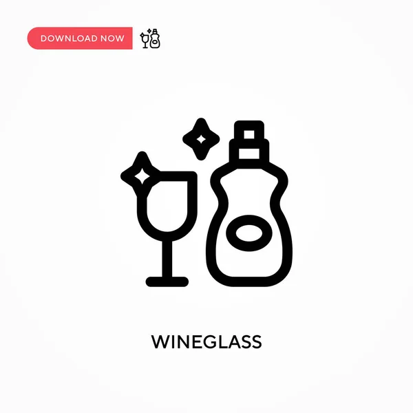 Wineglass Icono Vector Simple Moderno Simple Ilustración Vector Plano Para — Vector de stock