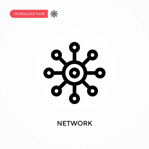 Netzwerk Einfaches Vektor Symbol Moderne Einfache Flache Vektordarstellung Für Website — Stockvektor