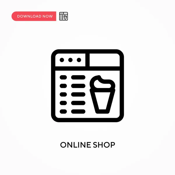 Online Shop Eenvoudig Vectoricoon Moderne Eenvoudige Platte Vectorillustratie Voor Website — Stockvector