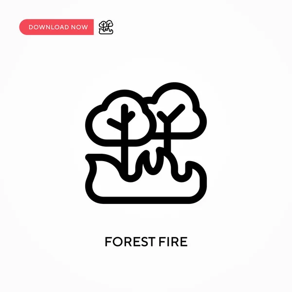 Forest Fire Simple Vector Icon Modern Simple Flat Vector Illustration — Stock Vector