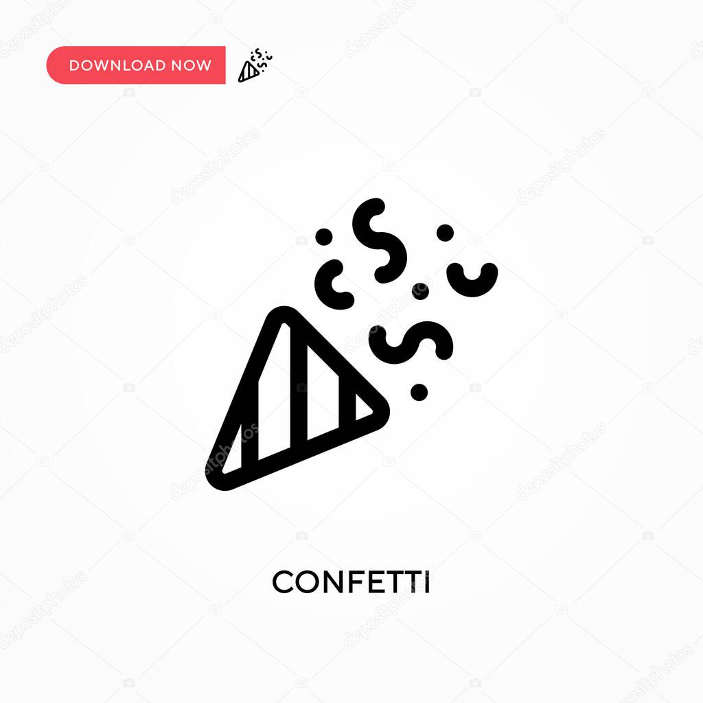 Confetti Simple vector icon. Modern, simple flat vector illustration for web site or mobile app