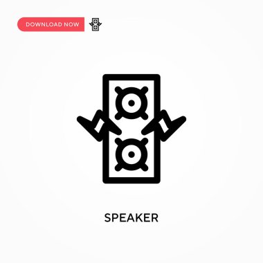 Sözcü Basit vektör simgesi. Web sitesi veya mobil uygulama için modern, basit düz vektör çizimi