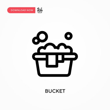 Kova Basit vektör simgesi. Web sitesi veya mobil uygulama için modern, basit düz vektör çizimi