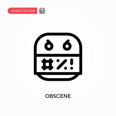 Müstehcen Basit vektör simgesi. Web sitesi veya mobil uygulama için modern, basit düz vektör çizimi