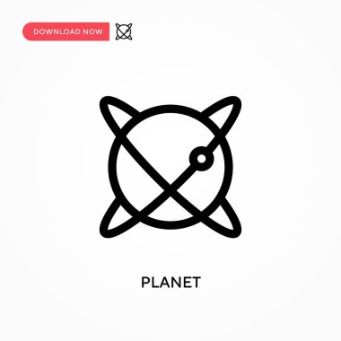 Basit vektör simgesi gezegeni. Web sitesi veya mobil uygulama için modern, basit düz vektör çizimi