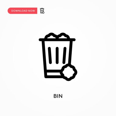 Bin basit vektör simgesi. Web sitesi veya mobil uygulama için modern, basit düz vektör çizimi