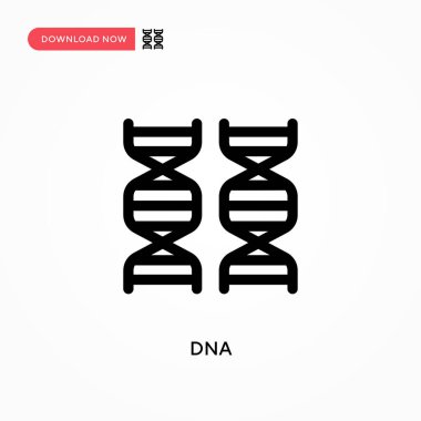 DNA Basit vektör simgesi. Web sitesi veya mobil uygulama için modern, basit düz vektör çizimi