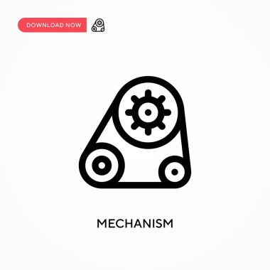 Mekanizma basit vektör simgesi. Web sitesi veya mobil uygulama için modern, basit düz vektör çizimi
