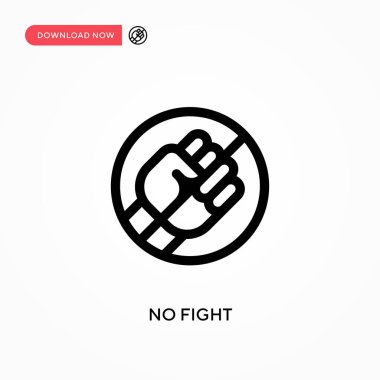 Dövüş yok Basit vektör simgesi. Web sitesi veya mobil uygulama için modern, basit düz vektör çizimi