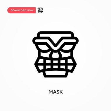 Maske Basit vektör simgesi. Web sitesi veya mobil uygulama için modern, basit düz vektör çizimi