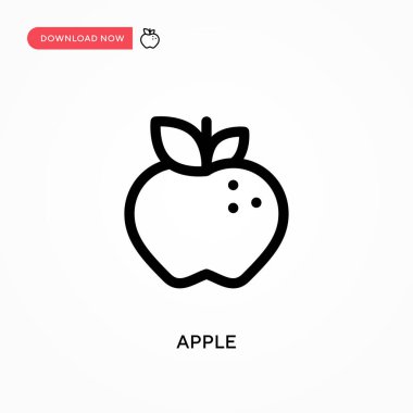 Apple Basit vektör simgesi. Web sitesi veya mobil uygulama için modern, basit düz vektör çizimi