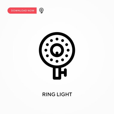 Halka ışığı Basit vektör simgesi. Web sitesi veya mobil uygulama için modern, basit düz vektör çizimi