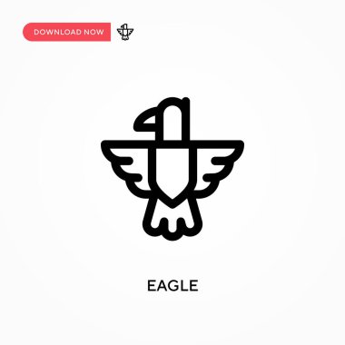 Kartal Basit vektör simgesi. Web sitesi veya mobil uygulama için modern, basit düz vektör çizimi