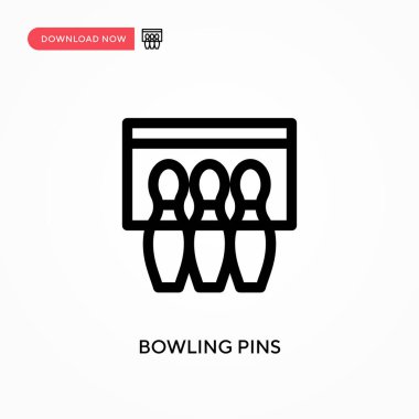 Bowling lobutları basit vektör simgesi. Web sitesi veya mobil uygulama için modern, basit düz vektör çizimi