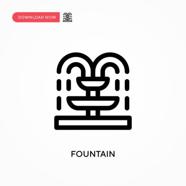 Fountain Basit vektör simgesi. Web sitesi veya mobil uygulama için modern, basit düz vektör çizimi