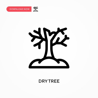 Kuru ağaç basit vektör simgesi. Web sitesi veya mobil uygulama için modern, basit düz vektör çizimi