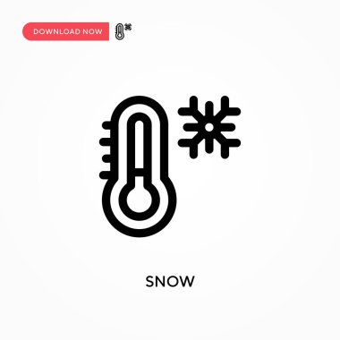 Kar Basit vektör simgesi. Web sitesi veya mobil uygulama için modern, basit düz vektör çizimi