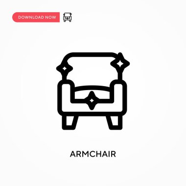 Koltuk Basit vektör simgesi. Web sitesi veya mobil uygulama için modern, basit düz vektör çizimi