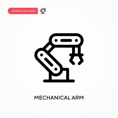 Mekanik kol basit vektör simgesi. Web sitesi veya mobil uygulama için modern, basit düz vektör çizimi