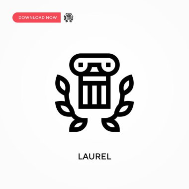Laurel Basit vektör simgesi. Web sitesi veya mobil uygulama için modern, basit düz vektör çizimi