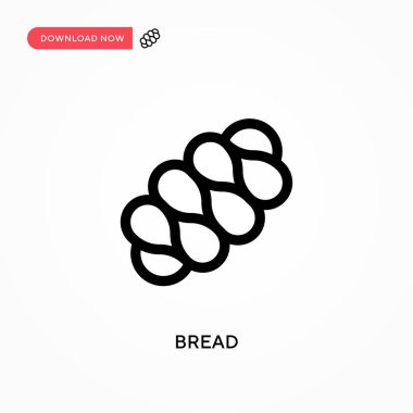 Ekmek Basit vektör simgesi. Web sitesi veya mobil uygulama için modern, basit düz vektör çizimi