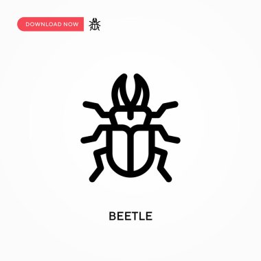 Böcek Basit vektör simgesi. Web sitesi veya mobil uygulama için modern, basit düz vektör çizimi