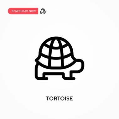 Kaplumbağa basit vektör simgesi. Web sitesi veya mobil uygulama için modern, basit düz vektör çizimi