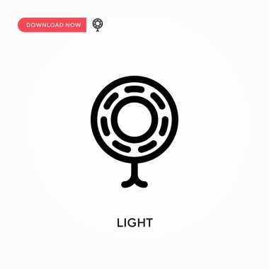 Basit Işık vektör simgesi. Web sitesi veya mobil uygulama için modern, basit düz vektör çizimi