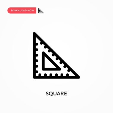 Basit kare vektör simgesi. Web sitesi veya mobil uygulama için modern, basit düz vektör çizimi