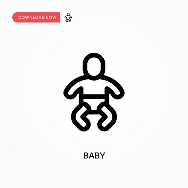Bebek Basit vektör simgesi. Web sitesi veya mobil uygulama için modern, basit düz vektör çizimi