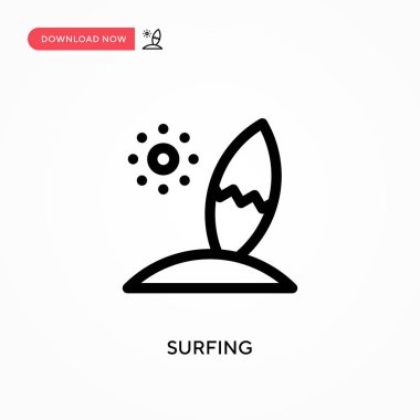 Basit vektör simgesi sörfü. Web sitesi veya mobil uygulama için modern, basit düz vektör çizimi
