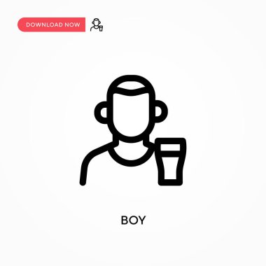 Çocuk basit vektör simgesi. Web sitesi veya mobil uygulama için modern, basit düz vektör çizimi