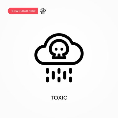 Toksik basit vektör simgesi. Web sitesi veya mobil uygulama için modern, basit düz vektör çizimi