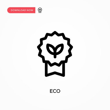 Eko Basit vektör simgesi. Web sitesi veya mobil uygulama için modern, basit düz vektör çizimi